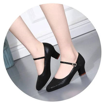 The Stardust Darling Mary Jane – Classic Block Heel Practice Shoe
