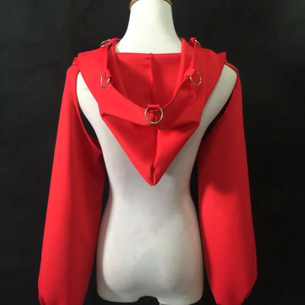 The Stardust Kinetic Cyber Hoodie – Cropped Gogo & Streetwear Dance Top