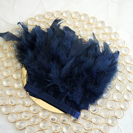 Multicolor Turkey Feather Trim Fringe Fluffy Ribbon