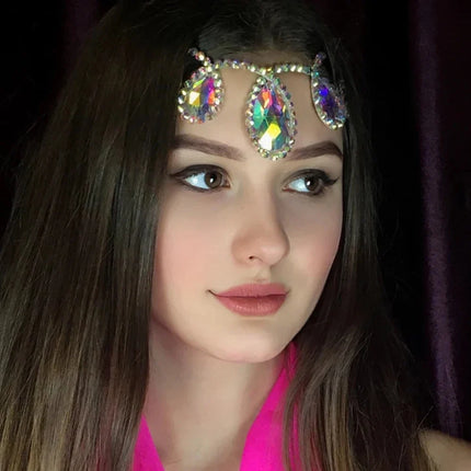 Rhinestone Drop Head Chain Headpiece