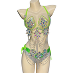 GREEN / Bra34D Panty M