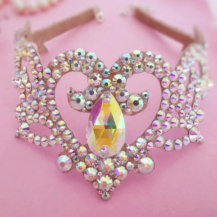 AB Rhinestone Heart Choker