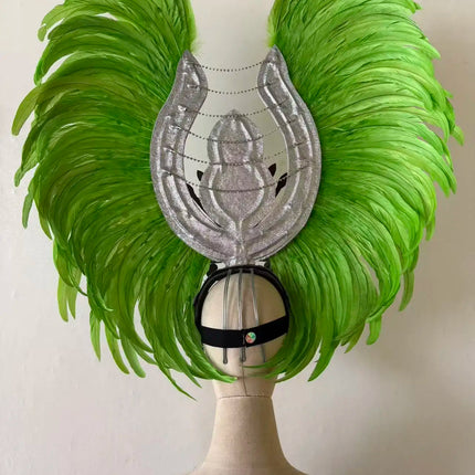 The Stardust Aurora Feather Headdress – Light Purple Cabaret & Carnival Crown