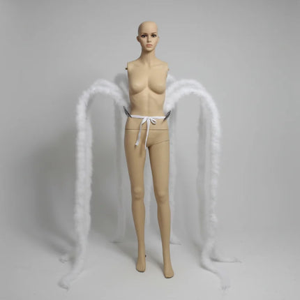 Long Feather Waterfall Backpiece Costume Accessory