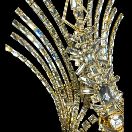 Geometric Crystal Glass Gemstone Headpiece