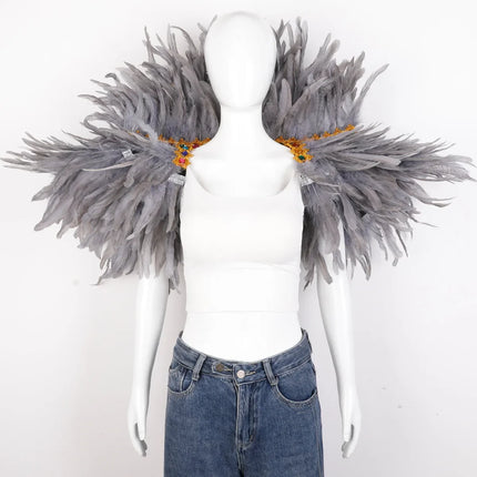 Festival Carnival Feather Shawl