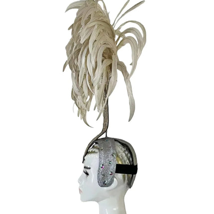 The Stardust Dionysia – Off-White Feather Carnival & Masque Ball Headdress