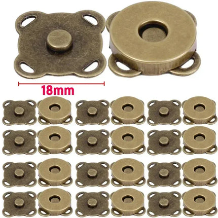 Magnetic Snap Fastener Clasps & Buttons for Bags, Purses & DIY Crafts