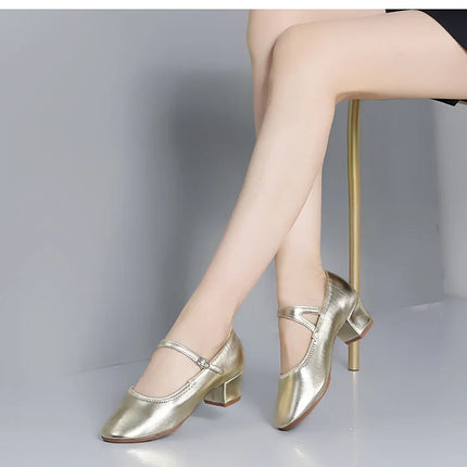 The Stardust Carousel Mary Jane – Classic Low-Heel Dance Pump