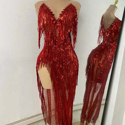 Vintage-Inspired Tassel Long Dress For Women