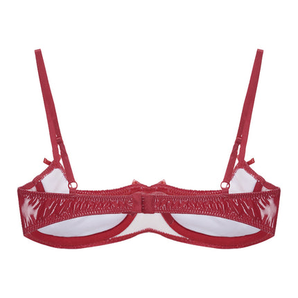 Patent Leather Underwired Open-Cup Bra