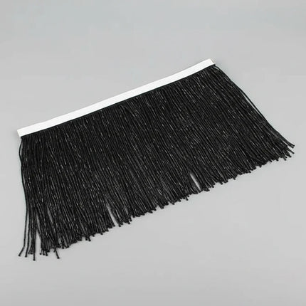 Long Glass Rhinestone Beaded Fringe Trim