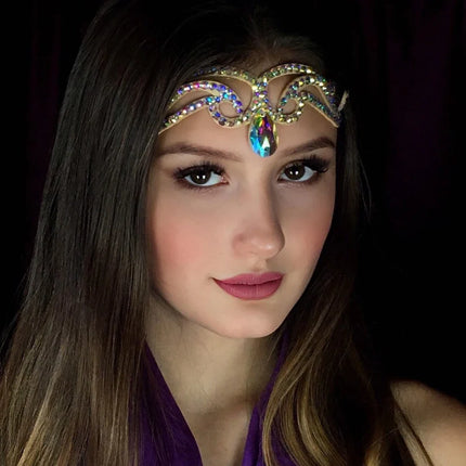 Rhinestone Drop Head Chain Headpiece