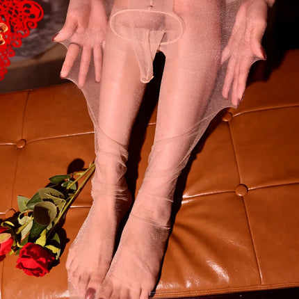 Oil Glossy Sheer High-Stretch Pantyhose Tights Satin Smooth Hosiery