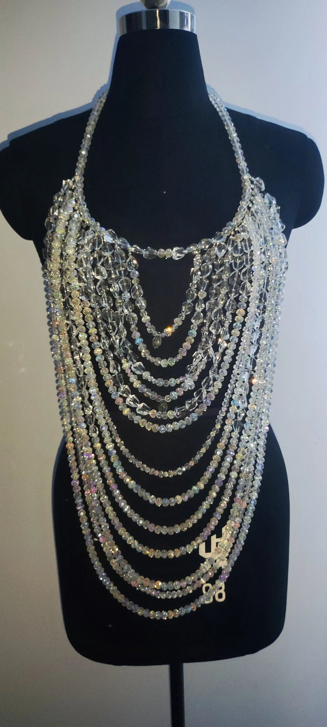 Handmade Multilayer Beaded Bra Chain & Statement Body Jewelry