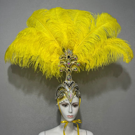 The Stardust Samba Queen – Premium Feathers & Rhinestones Carnival Headdress