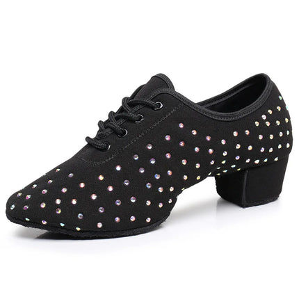 The Stardust Midnight Flash Oxford – Rhinestone Lace-Up Dance Shoe