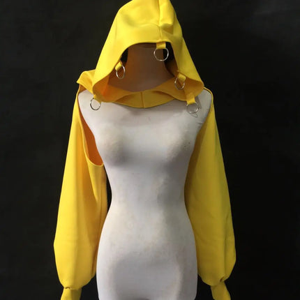 The Stardust Kinetic Cyber Hoodie – Cropped Gogo & Streetwear Dance Top