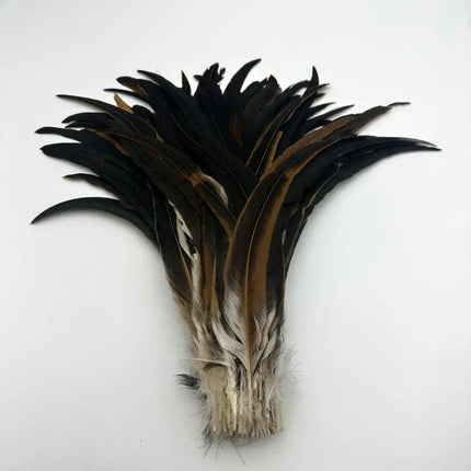 50PCS Two-Tone Rooster Tail Feathers (35-40CM)