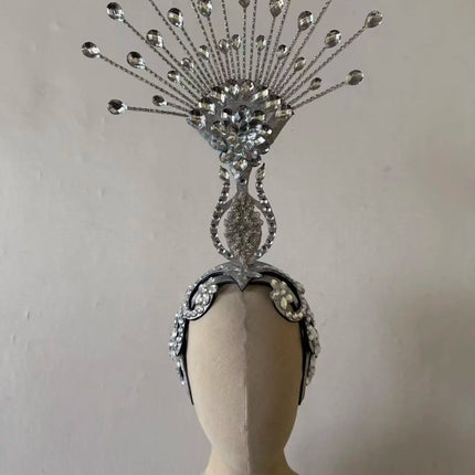 The Stardust Aurora – Premium Feathered Samba Carnival Headdress
