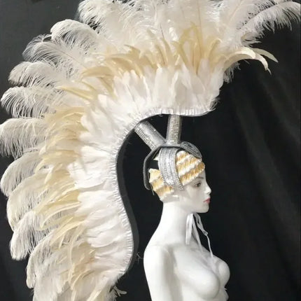 The Stardust Luminary – Premium Feathered Carnival & Samba Halo Headdress