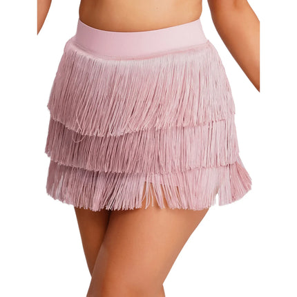 The Stardust Havana Fringe Skirt – High-Waist Tiered Tassel Performance Skirt