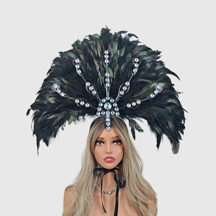 Carnival-Themed Artificial Feather Headdress & Cosplay Crown Prop
