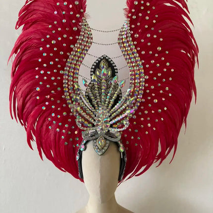 The Stardust Aurora Feather Headdress – Light Purple Cabaret & Carnival Crown