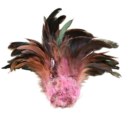 Natural Rooster Saddle Feather Strung Fringe (1 Roll)
