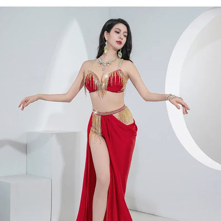The Stardust Oasis 4-Piece Ensemble – Luxury Belly Dance Performance Suit