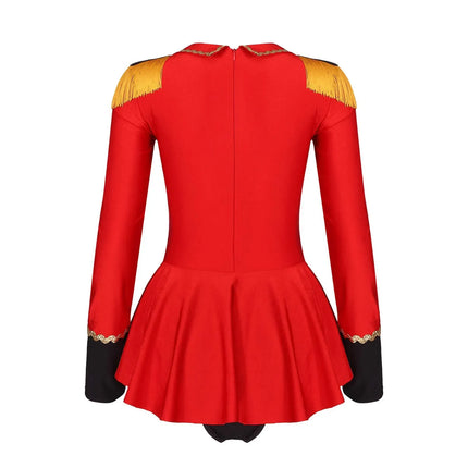 Women's Circus Ringmaster Long Sleeve Skirted Bodysuit Costume