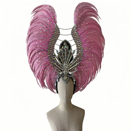 The Stardust Aurora Feather Headdress – Light Purple Cabaret & Carnival Crown