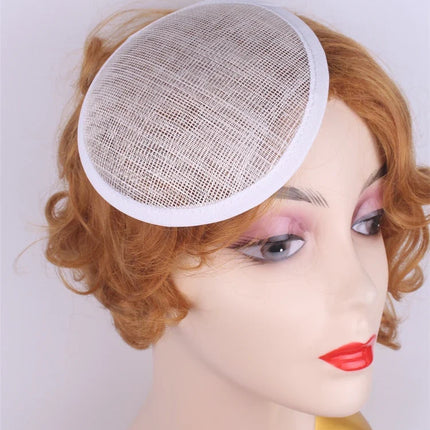 13cm Round & Teardrop Sinamay Fascinator Base DIY Millinery Headpiece Mold