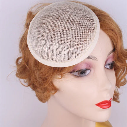 13cm Round & Teardrop Sinamay Fascinator Base DIY Millinery Headpiece Mold