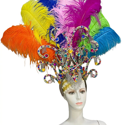 The Stardust Luminary Crown – Lavender & Multi-Tone Samba Carnival Headdress