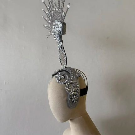 The Stardust Aurora – Premium Feathered Samba Carnival Headdress