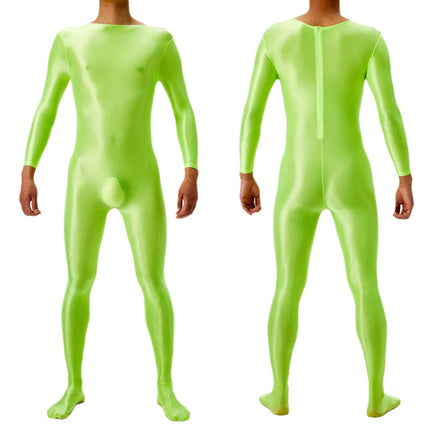 Candy Color Oil Glossy Full-Body Shaping Bodysuit Satin Smooth Leotard