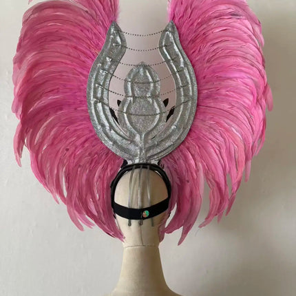 The Stardust Aurora Feather Headdress – Light Purple Cabaret & Carnival Crown