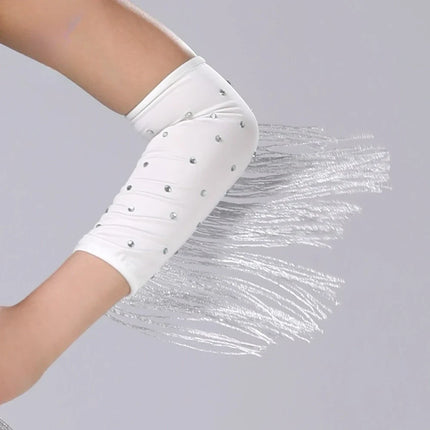 The Stardust Cabaret Fringe Sleeves – Luxury Rhinestone Performance Arm Bands