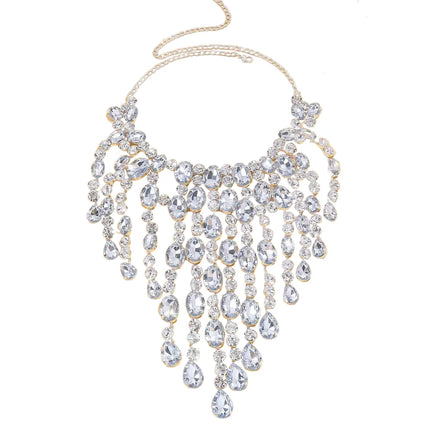 Rhinestone Waterdrop Necklace