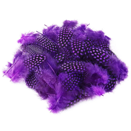 Natural Spotted Guinea Fowl Feathers 100PC
