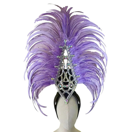 The Stardust Luminary Crown – Lavender & Multi-Tone Samba Carnival Headdress