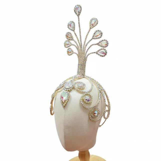 Peacock Rhinestone Headpiece