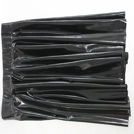 Gothic PU Leather PVC Shiny Flared Pleated Mini A-Line Skirt
