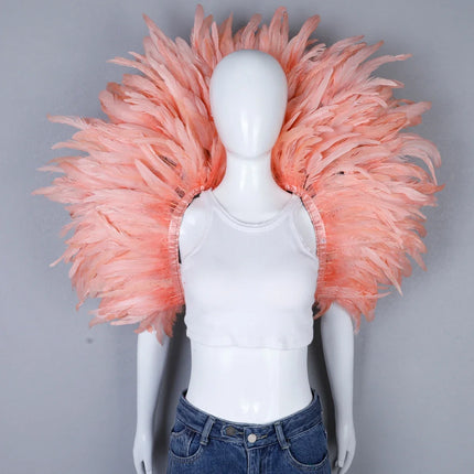 Festival Carnival Feather Shoulder Shawl
