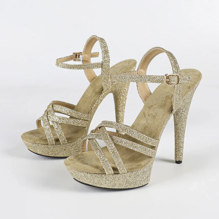 The Stardust Catwalk Stiletto – Luxury Rhinestone Platform Sandals