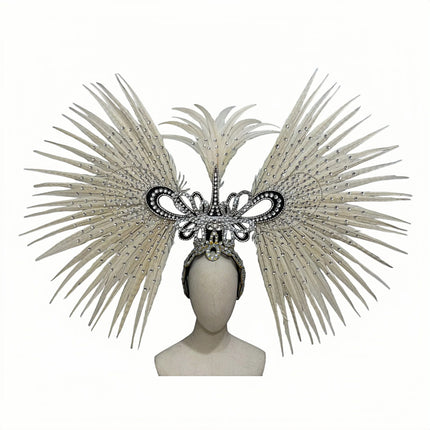 The Stardust Tropicana Samba Crown – Feather & Rhinestone Stage Headdress