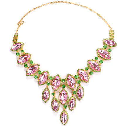 Multicolored Rhinestone Crystal Necklace