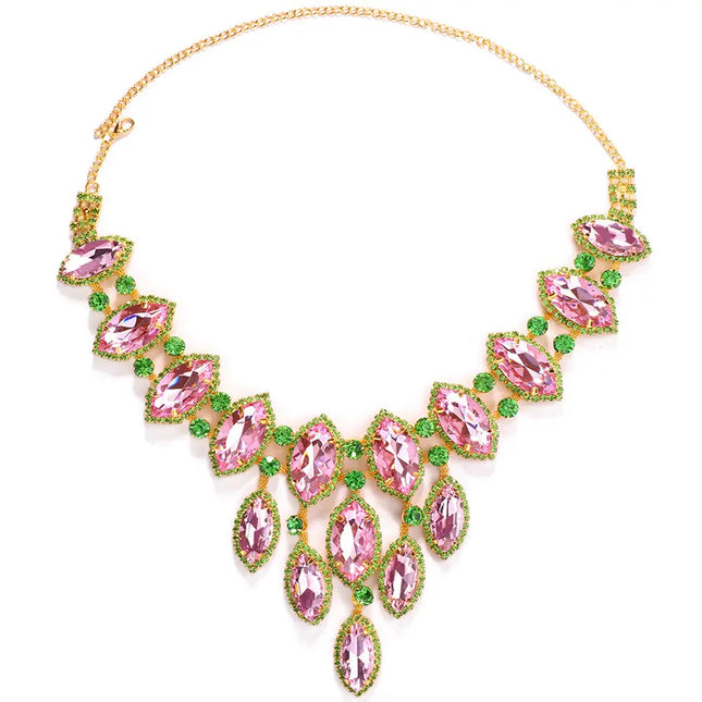Multicolored Rhinestone Crystal Necklace