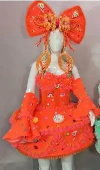 Sweet Bow Cake Dress & Parade Performance Costume Set
